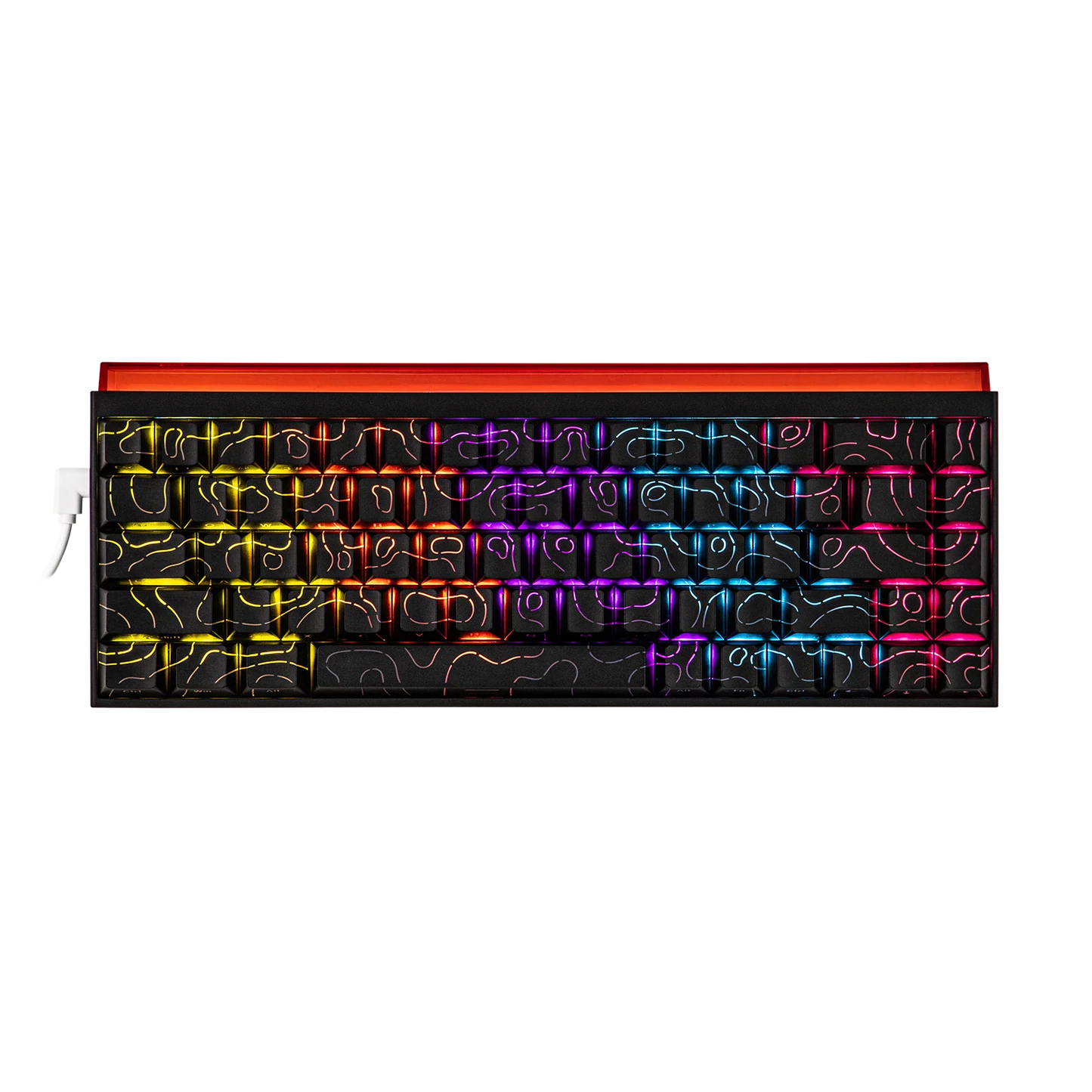 Ajazz x68 mechanical keyboard with front-facing RGB strip
