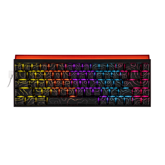 Ajazz x68 mechanical keyboard with front-facing RGB strip