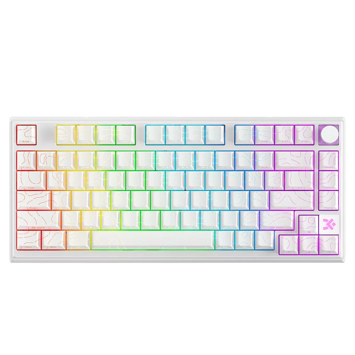 Ducky G75 HE Keyboard white variant - Nyvrix Egypt