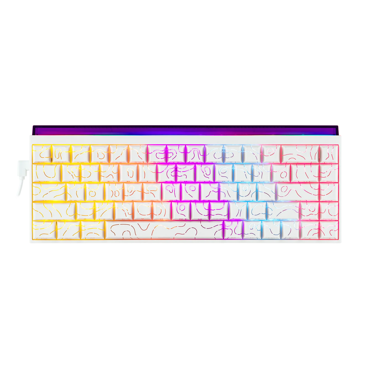 Ajazz x68 mechanical keyboard with front-facing RGB strip