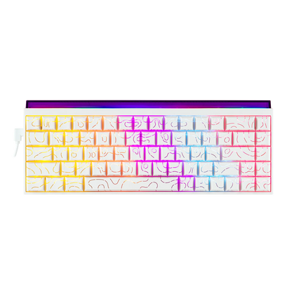 Ajazz x68 mechanical keyboard with front-facing RGB strip